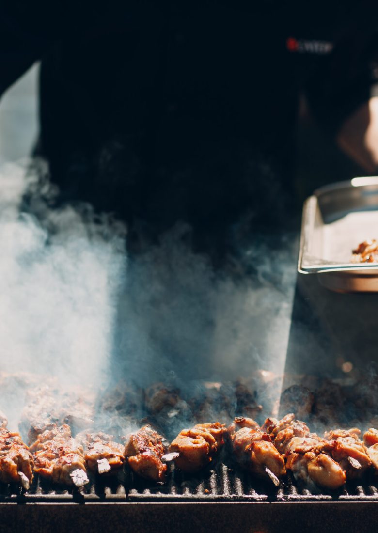Preparation of shish kebab bbq